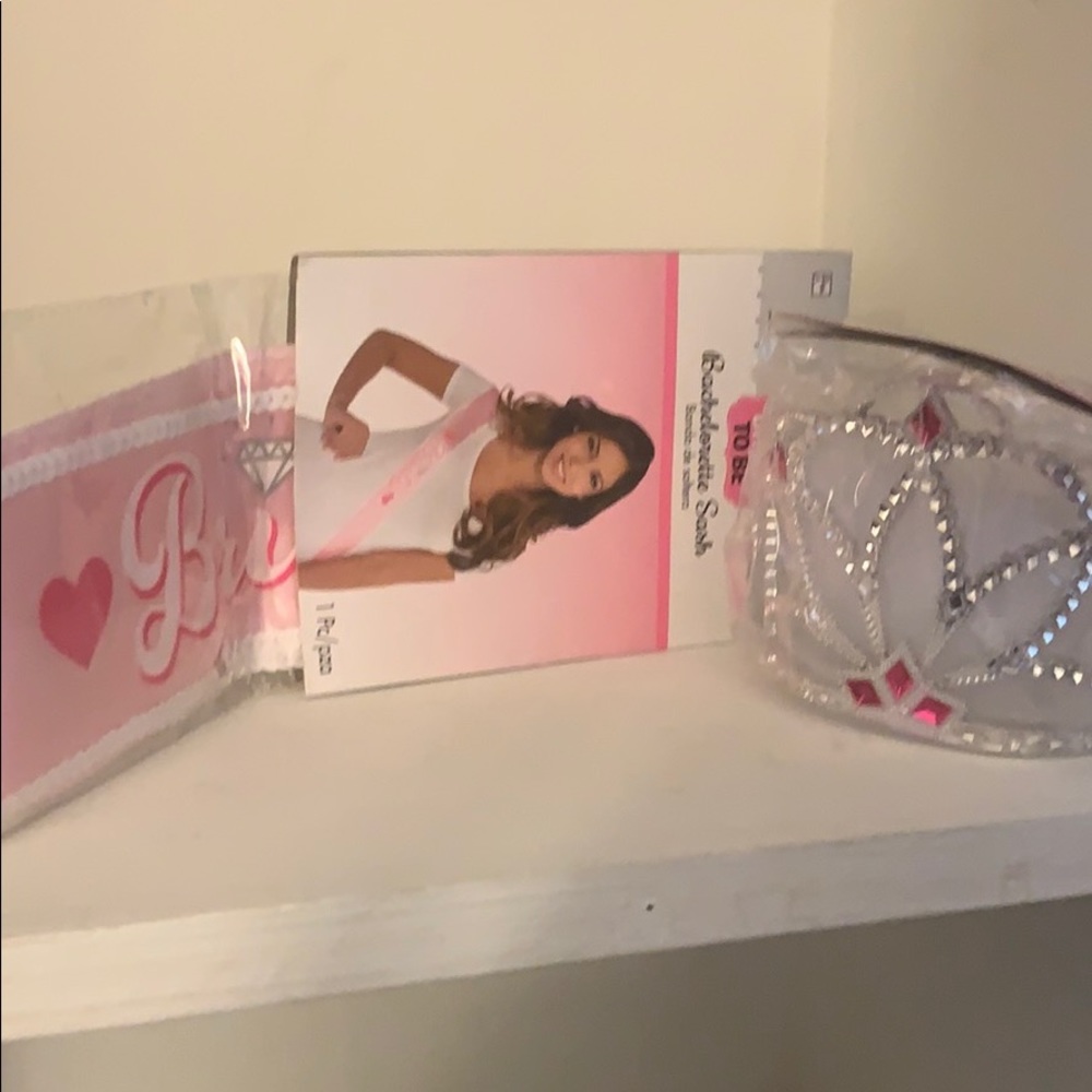 Bachelorette accessories! Tiara and bride sash